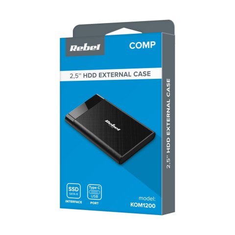 Obudowa dysku 2,5" SATA USB C 3.1 Rebel