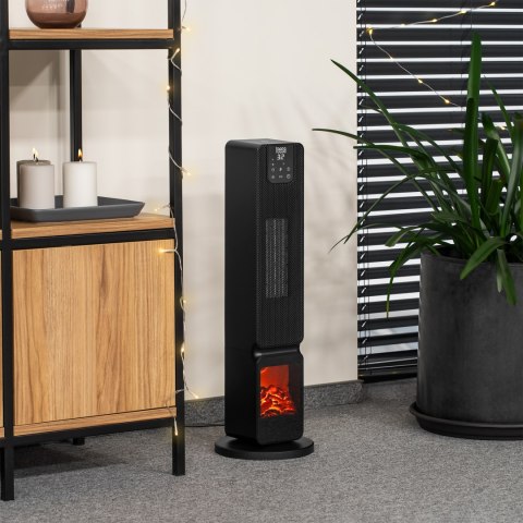 Termowentylator kolumnowy PTC Teesa z funkcją imitacją kominka (800/2000W)