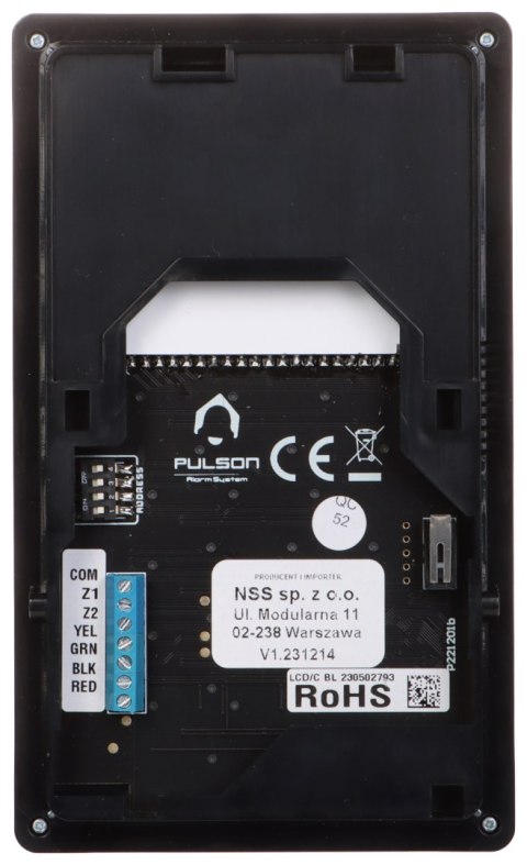 KLAWIATURA DO CENTRALI ALARMOWEJ PULSON-LCD/C-BL