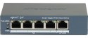 SWITCH POE DS-3E1505P-EI/M 4-PORTOWY Hikvision