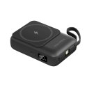 POWERBANK indukcyjny Kruger&Matz 10000 mAh magnetyczny z kablem czarny