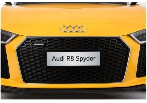 Auto na Akumulator AUDI R8 SPYDER Żółty Samochód Lakierowany