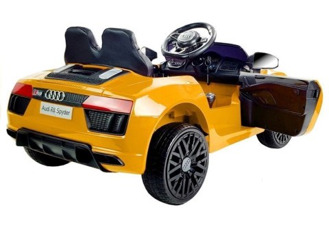 Auto na Akumulator AUDI R8 SPYDER Żółty Samochód Lakierowany
