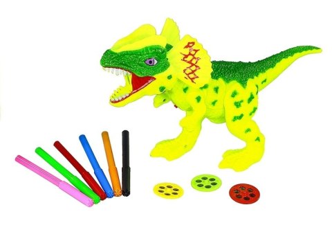 Projektor Dinozaur Do Rysowania Malowania 18 Obrazków Pisaki 2w1