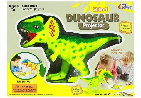 Projektor Dinozaur Do Rysowania Malowania 18 Obrazków Pisaki 2w1