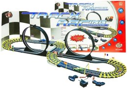 Tor Samochodowy Track Racing Dwa Auta Pętle Zasilacz 565 cm
