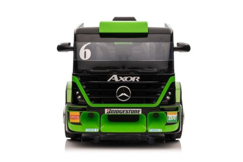 Auto Na Akumulator Ciężarówka Mercedes + Naczepa XMX622B Zielony LCD