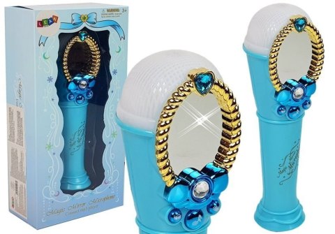 Magiczne Lustro Z Mikrofonem USB MP3 Światła Dźwięki Niebieski