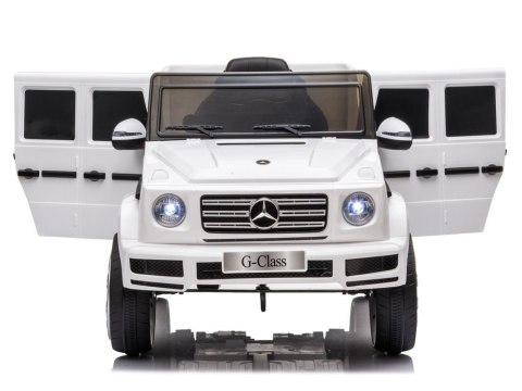 Samochód na akumulator Mercedes G500 Światla LED MP3 Pilot biały
