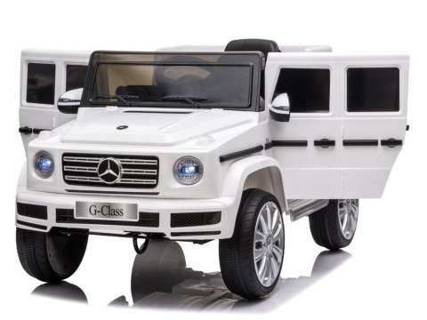 Samochód na akumulator Mercedes G500 Światla LED MP3 Pilot biały