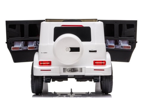 Samochód na akumulator Mercedes G500 Światla LED MP3 Pilot biały