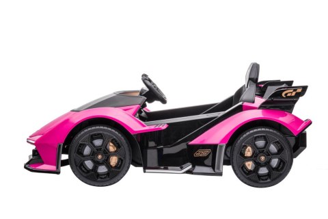 Samochód Na Akumulator Lamborghini GT HL528 Światła LED MP3 Pilot Rózowy