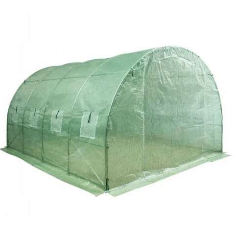 Tunel Ogrodowy Foliowy Szklarnia Na Warzywa Okna Zielony UV 4x2,5x2 M 10M²