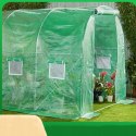 Tunel Ogrodowy Foliowy Szklarnia Na Warzywa Okna Zielony UV 4x2,5x2 M 10M²