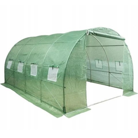Tunel Ogrodowy Foliowy Szklarnia Na Warzywa Okna Zielony UV 4,5x2x2 M 9M²