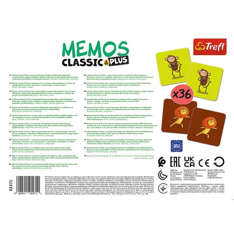 Gra Memos Classic&Plus Ruch i dźwięk Trefl 02271