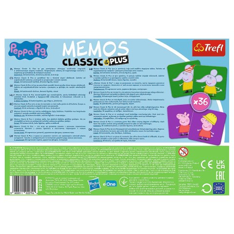 Gra Memos Classic i Plus, Świnka PeppaTrefl 02270