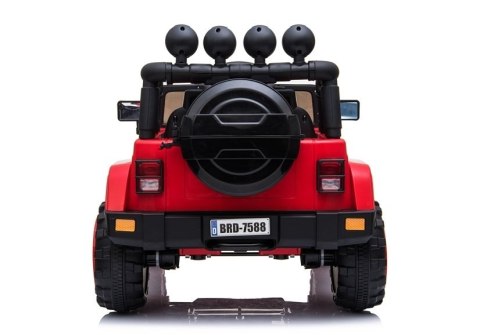 Auto Na Akumulator Jeep BRD-7588 Światła LED MP3 Pilot Czerwony 4x4