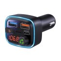 Transmiter samochodowy FM z funkcją bluetooth (2x USB + USB-C)