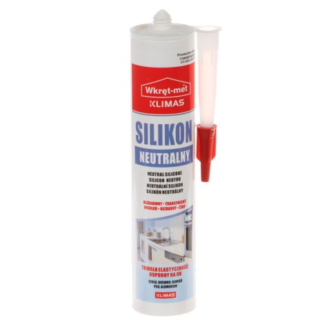 SILIKON NEUTRALNY SNE-310-BB KARTUSZ 310 ml BEZBARWNY WKRĘT-MET KLIMAS