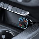 Transmiter samochodowy FM z funkcją bluetooth (2x USB + USB-C)