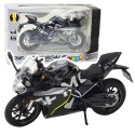 Motocykl Sportowy Metalowy Światła Dźwięki Czarny 250 SR 1:12