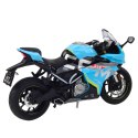 Motocykl Sportowy Metalowy Światła Dźwięki Niebieski 1:12