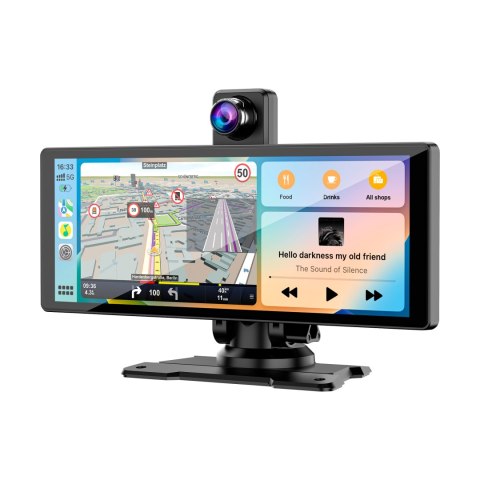 Stacja multimedialna 10" Android Auto Apple Carplay z DVR i kamerą cofania Kruger&Matz