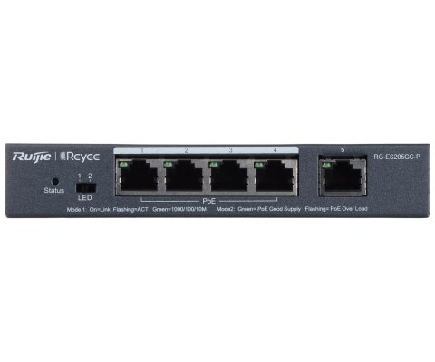SWITCH POE RG-ES205GC-P 4-PORTOWY REYEE