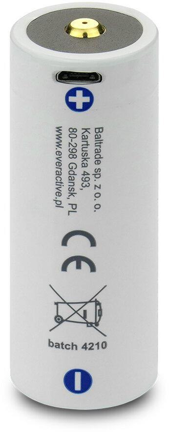 Akumulator 26650 Li-Ion 3,7V everActive 5200mAh micro USB (1 szt.) z zabezpieczeniem