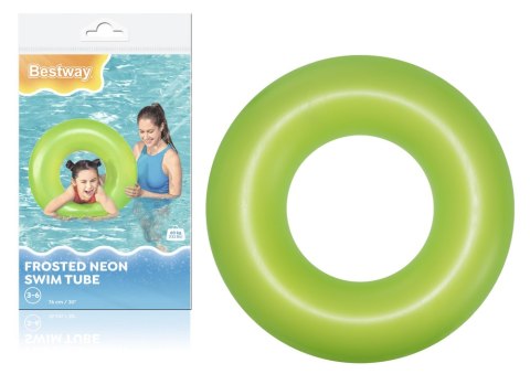 Dmuchane Koło Do Pływania Zielone 76 cm Bestway 36024