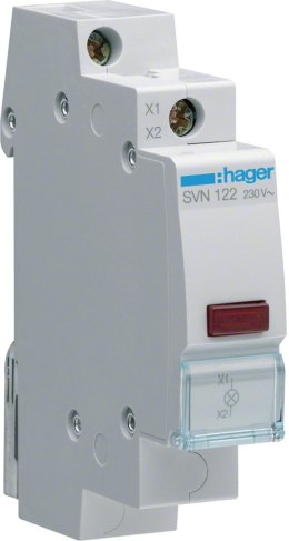 Lampka sygnalizacyjna, 230V AC, Czerwony LED HAGER SVN122