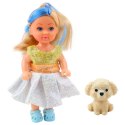 Zestaw Mini Laleczka W Sukience Piesek Lalka Pupil Mix 12cm