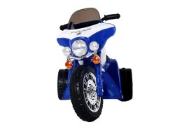 Motor na Akumulator Trójkołowy JT568 Policja Dla Dzieci LED Niebieski