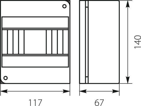 Rozdzielnica n/t RNO 6 IP30 140x117x67mm, biała | 5.6 Opatówek
