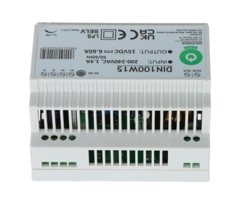 ZASILACZ IMPULSOWY DIN100W15 POS