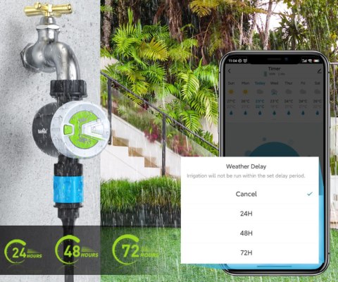 INTELIGENTNY ZAWÓR DO SYSTEMU NAWADNIANIA Z BRAMKĄ WIFI TTV102B+TWG009BW Tuya Smart RainPoint