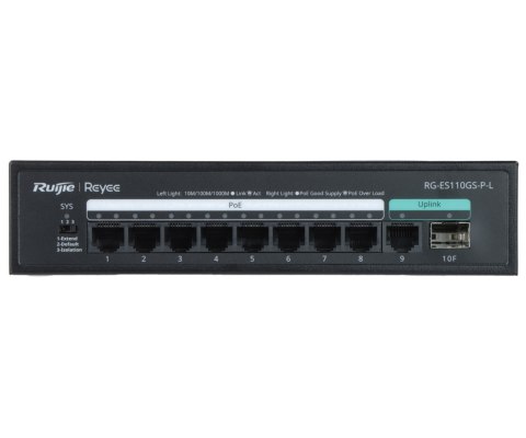 SWITCH POE RG-ES110GS-P-L 8-PORTOWY SFP REYEE