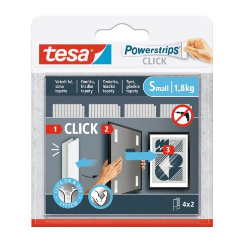 RZEPY SAMOPRZYLEPNE POWERSTRIPS-CLICK/SMALL TESA