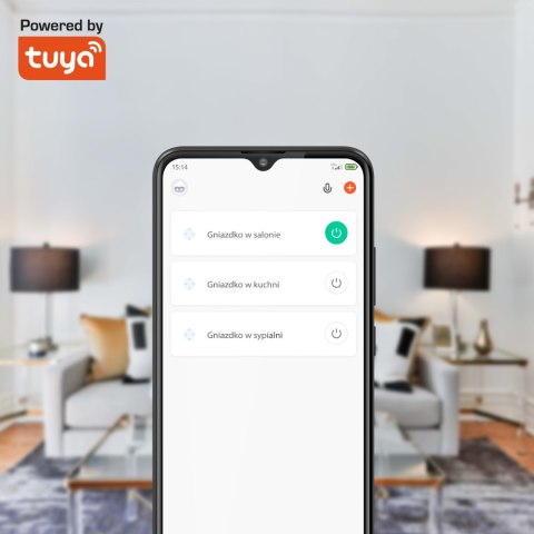 Gniazdo podwójne WiFi Kruger&Matz Connect P5 Tuya