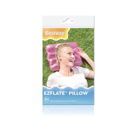 Dmuchana Poduszka 38 x 25 cm Różowa Bestway 52127