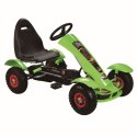 Sportowy Gokart Na Pedały F618 Pomowane Koła Obciążenie 50kg Zielony