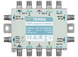 MULTISWITCH PRZELOTOWY UNICABLE I/II SRM-522 5 WEJŚĆ / 5 WYJŚĆ + 2 WYJŚCIA UNICABLE TERRA