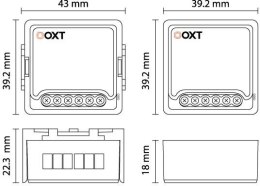 Moduł OXT przekaźnik 1 obw. pomiar 16A ZigBee TUYA T260P