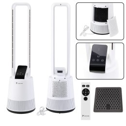 Wentylator Bezłopatkowy Podłogowy Oscylacja Timer Wyświetlacz LCD PILOT