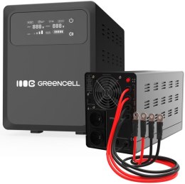 UPS ZASILACZ AWARYJNY Greencell PowerCore 2000VA 1200W AVR 24VDC LCD