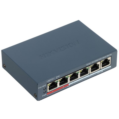 SWITCH POE DS-3E1106P-EI/M 4-PORTOWY + 2X UPLINK Hikvision