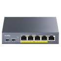 SWITCH POE GS1005P 4-PORTOWY + 1X UPLINK CUDY