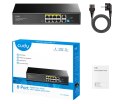 SWITCH POE GS1010PE 8-PORTOWY + 2X UPLINK CUDY
