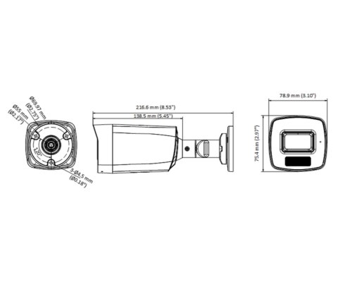 KAMERA AHD, HD-CVI, HD-TVI, PAL DS-2CE17D0T-LFS(2.8MM) Smart Hybrid Light - 1080p Hikvision